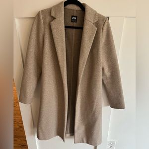 Zara Women’s Tan Peacoat size S